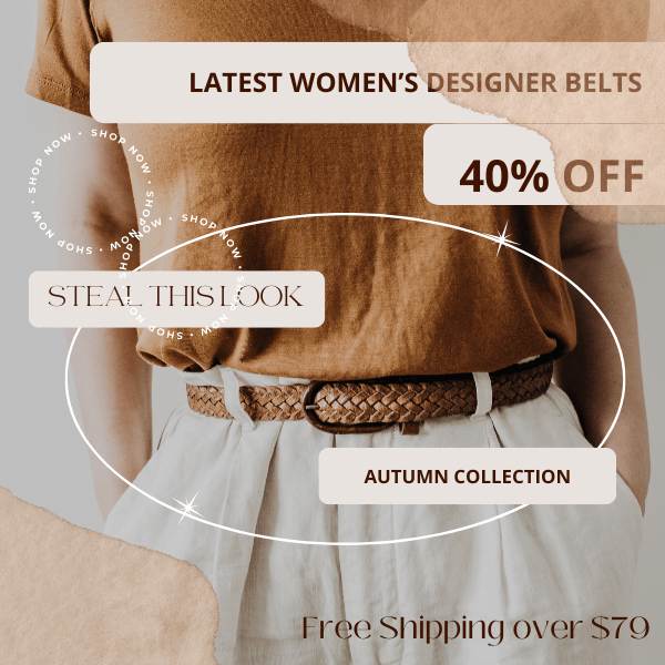 Women's leather belts collection Banner | BeltNBags
