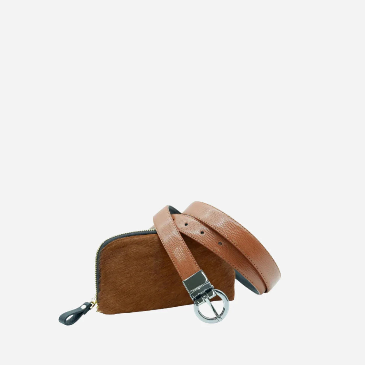 Gift Set | BELLA Reversible Leather Belt & CARMICHAEL Cowhide Leather Wristlet Purse