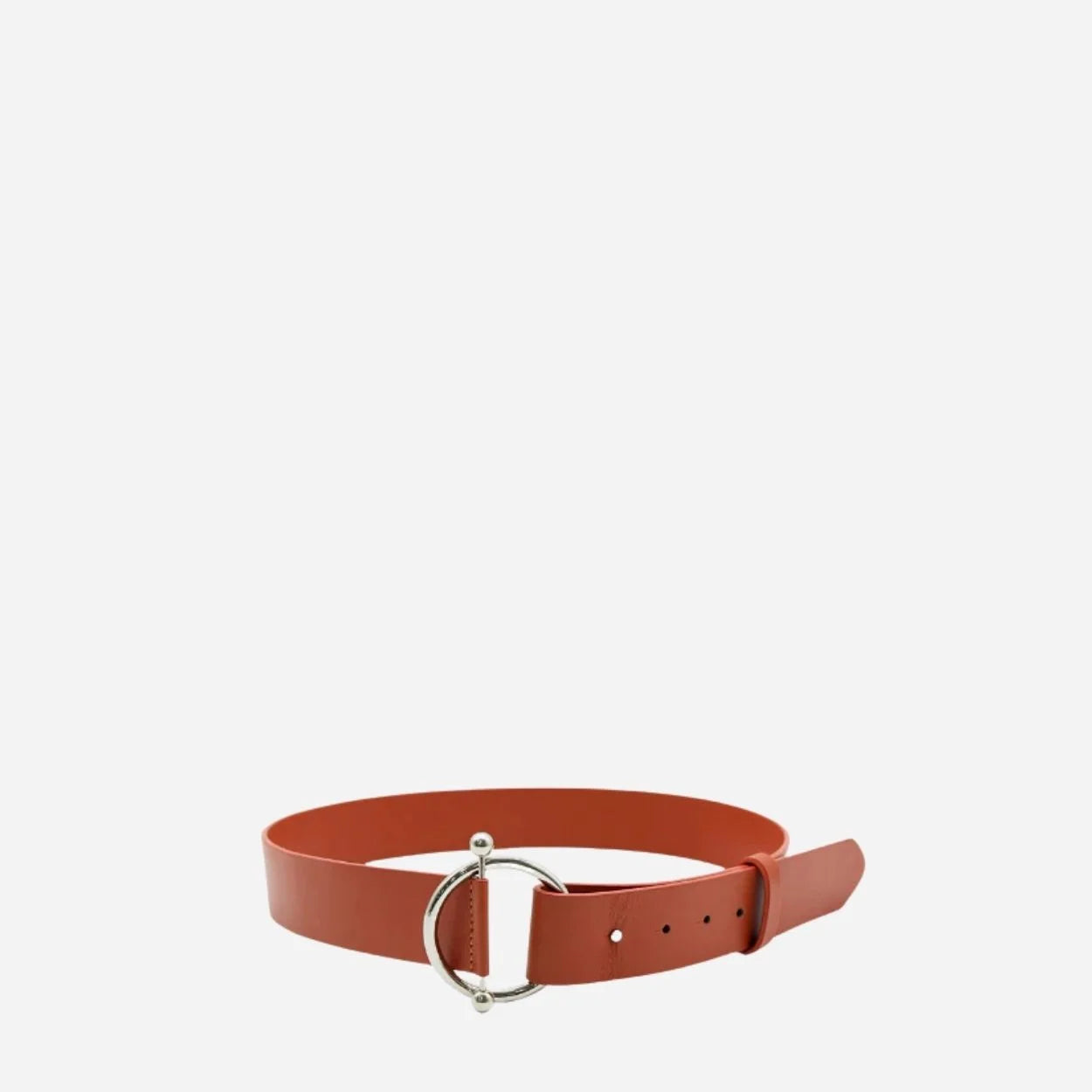 CAMELLIA - Women's Tan Genuine Leather Ring Belt