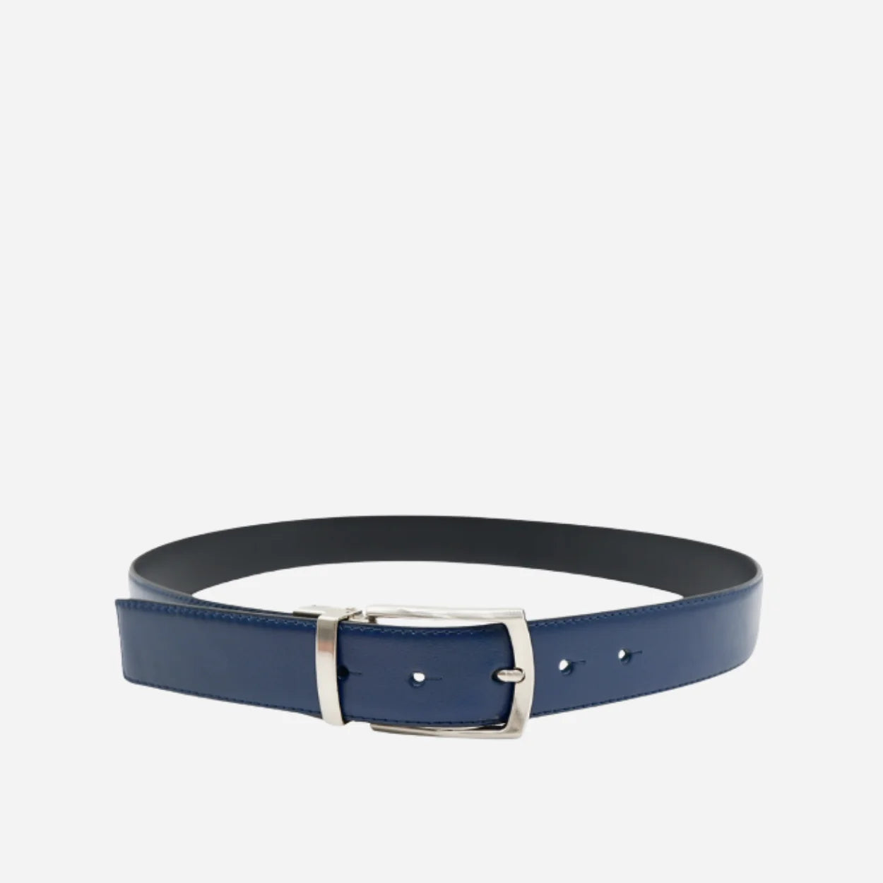 CAMERON - Mens Navy & Black Genuine Leather Reversible Belt