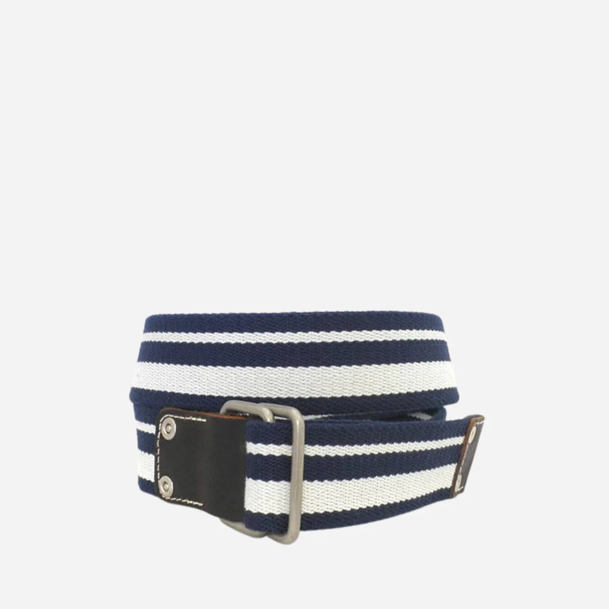 CAMPBELL - Mens Navy & White Webbing Belt - BeltNBags