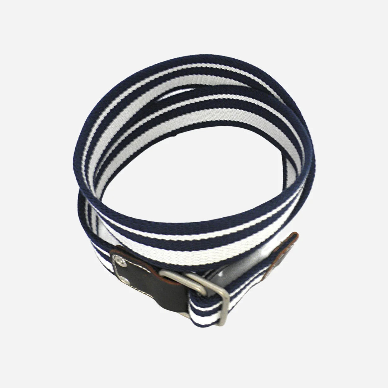 CAMPBELL - Mens Navy & White Webbing Belt - BeltNBags