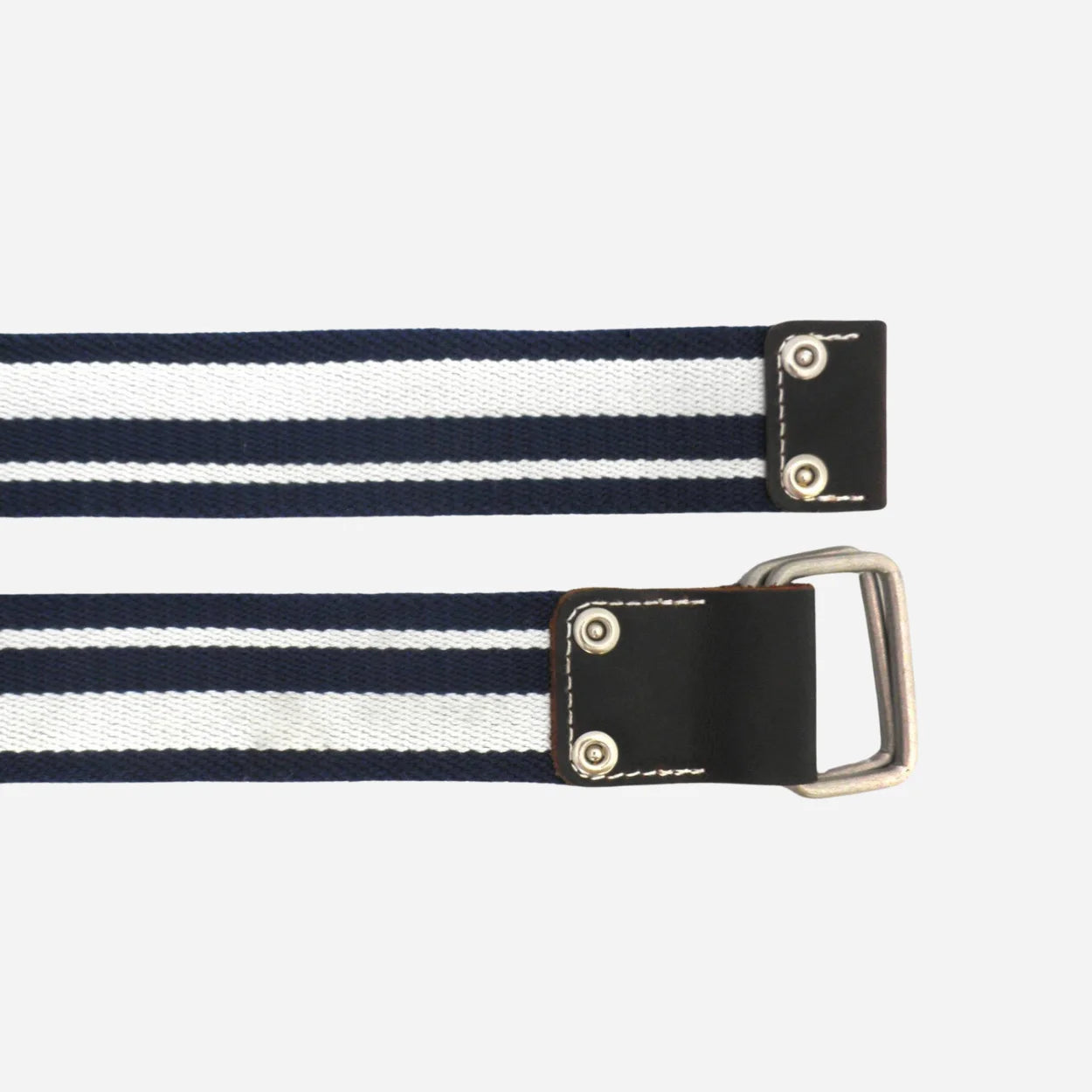 CAMPBELL - Mens Navy & White Webbing Belt - BeltNBags
