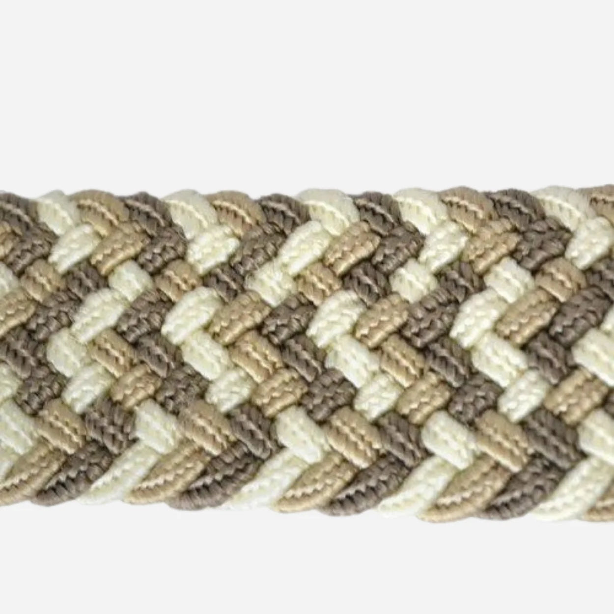 CHAYCE - Woven Light Beige Elastic Stretch Belt CLEARANCE - BeltNBags