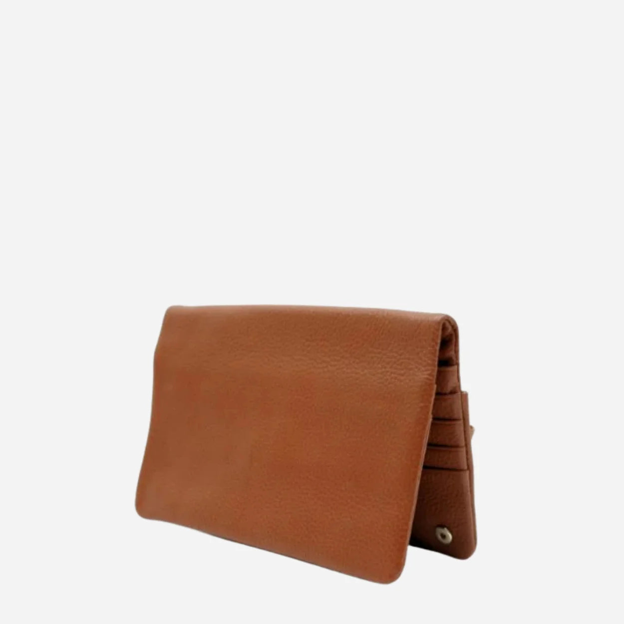 CREMORNE - Addison Road Ladies Brown Soft Pebbled Leather Fold Wallet