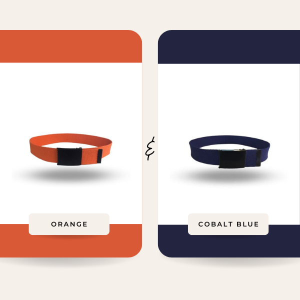 OTTO 2X1 - PLUS SIZES Cotton Nylon Webbing Belt with Black Buckle