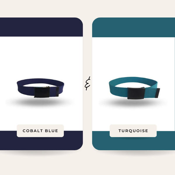 OTTO 2X1 - PLUS SIZES Cotton Nylon Webbing Belt with Black Buckle