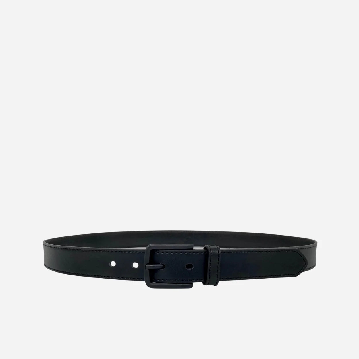 DANIEL - Men's Black Genuine Leather Belt with Black Pin Buckle