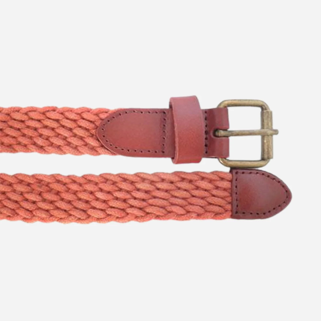 DANNY - Casual Rust Cotton Webbing Belt - BeltNBags