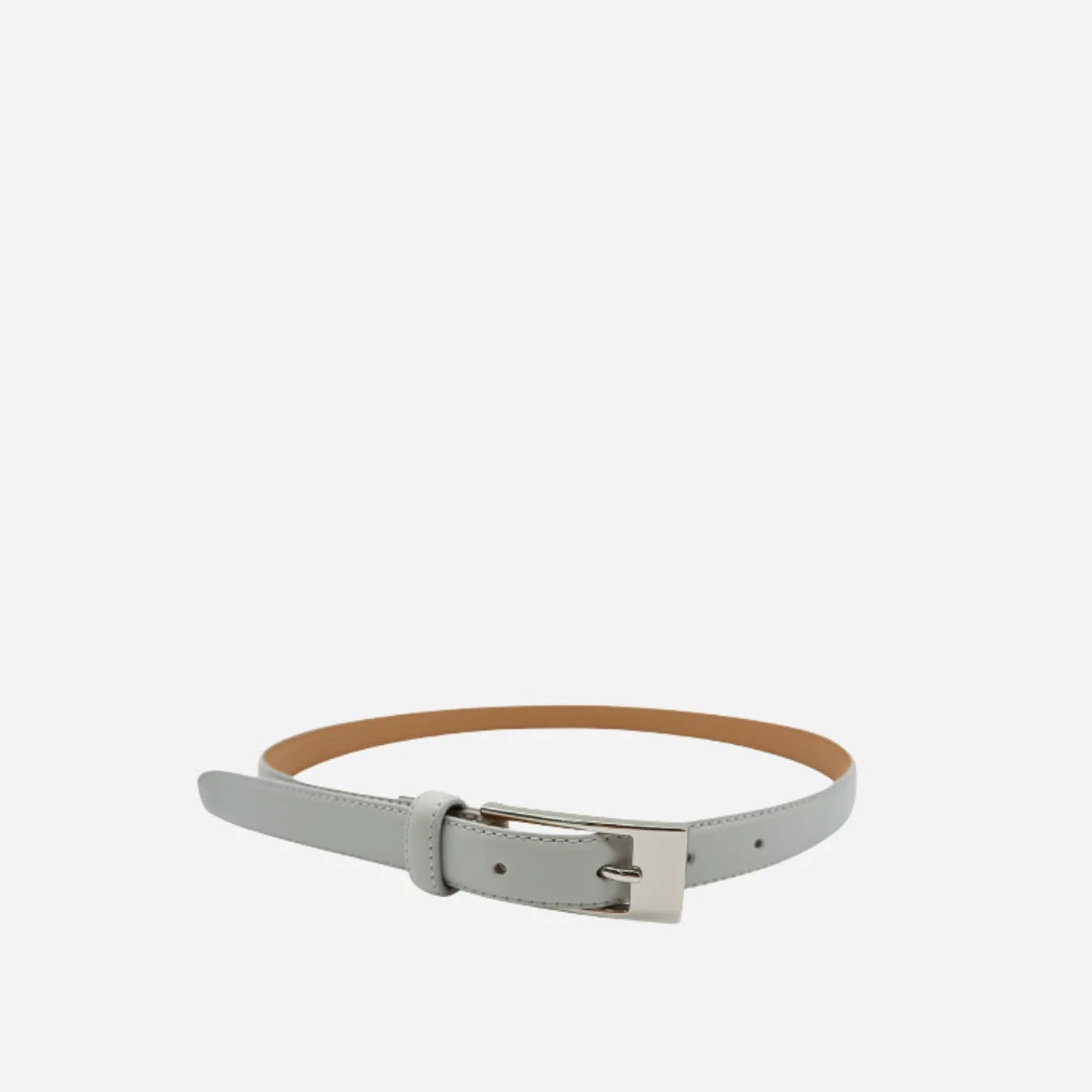 DEANEEN - Women's Grey Genuine Leather Belt - BeltNBags