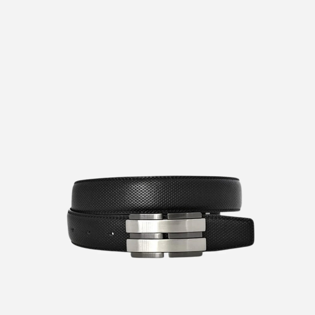 ELLIOT Mens Reversible Premium Leather Belt in Textured Black