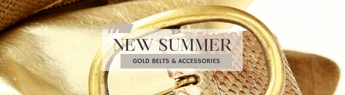 golden belts ans bags for summer