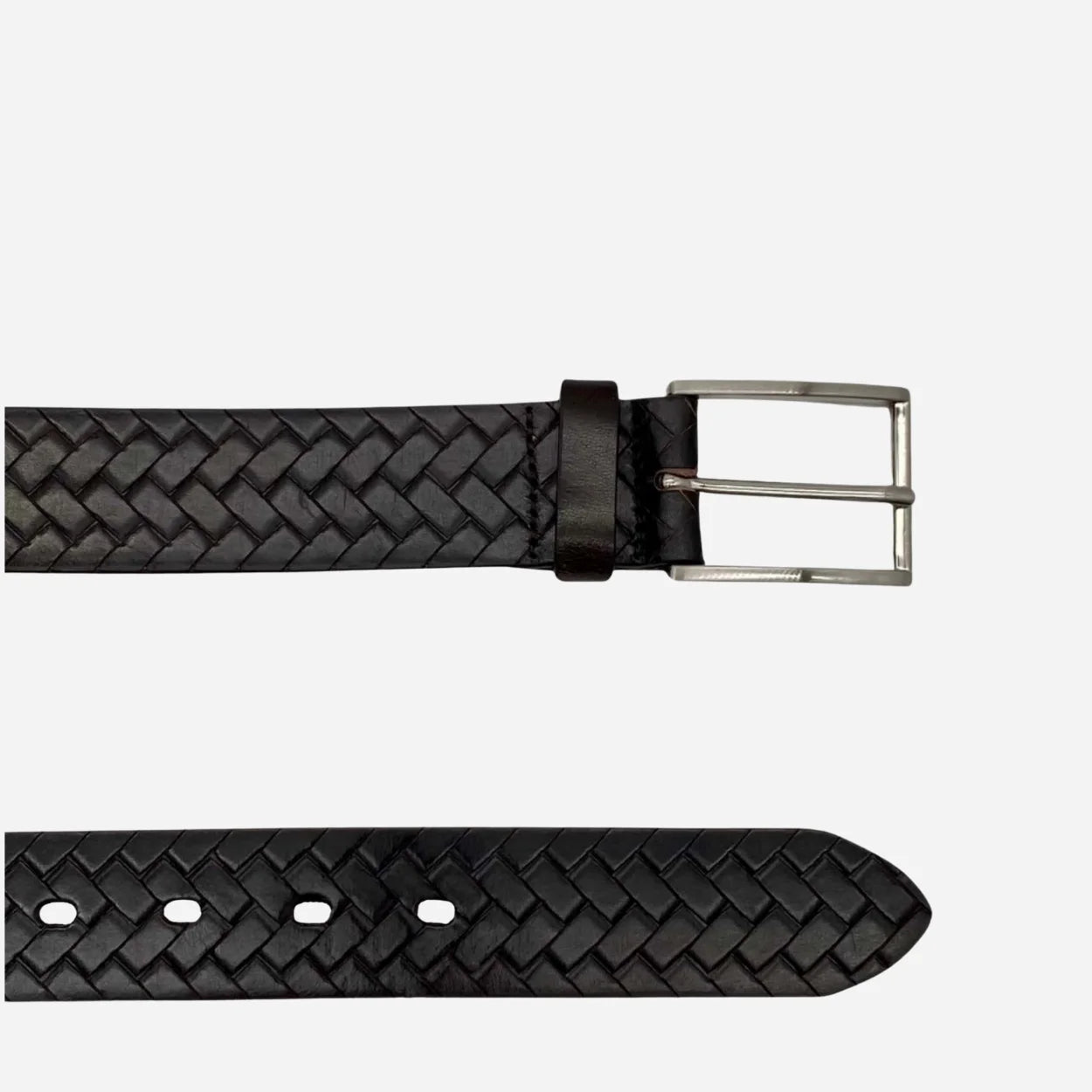 GABRIEL - Men's Dark Brown Leather Textured Belt
