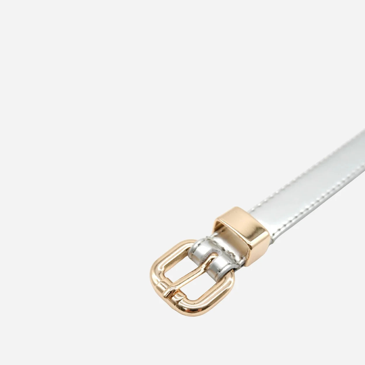 Gift Box 2 Belts | Women's Gold & Silver Skinny Leather Belt Gift Set