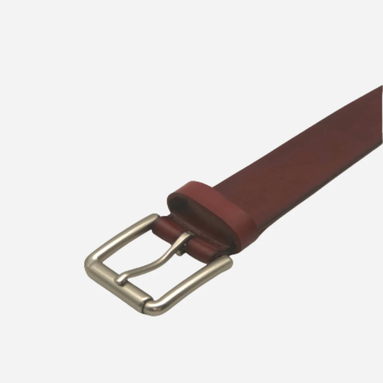 HARRISON -  Men's Dark Brown Tan Genuine Leather Embossed Checkerboard Belt