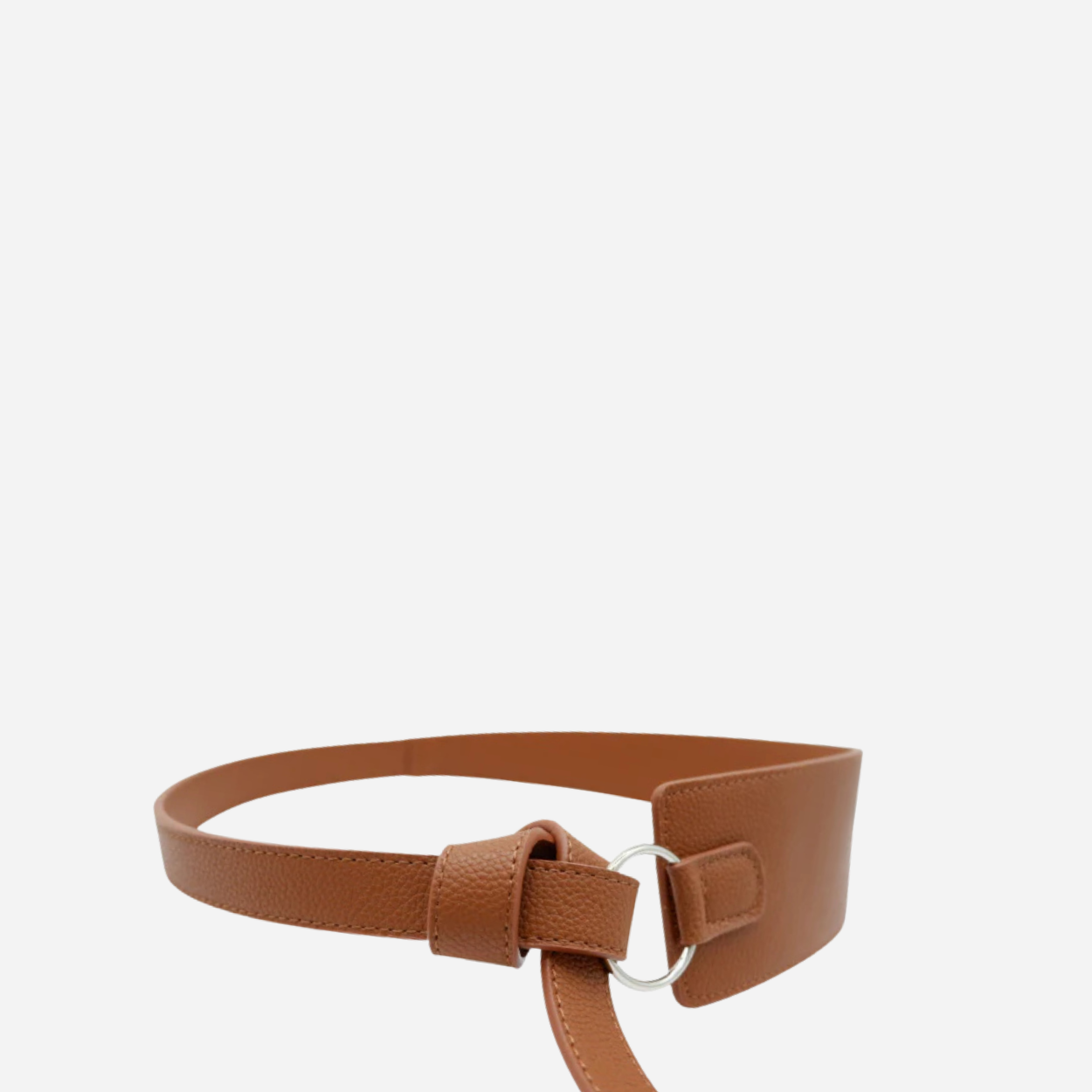 INDIGO - Women's Tan Genuine Leather Knot Waist Belt