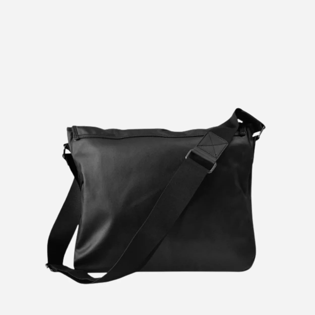 JAMIESON - Mens Black Faux Leather Messenger Bag