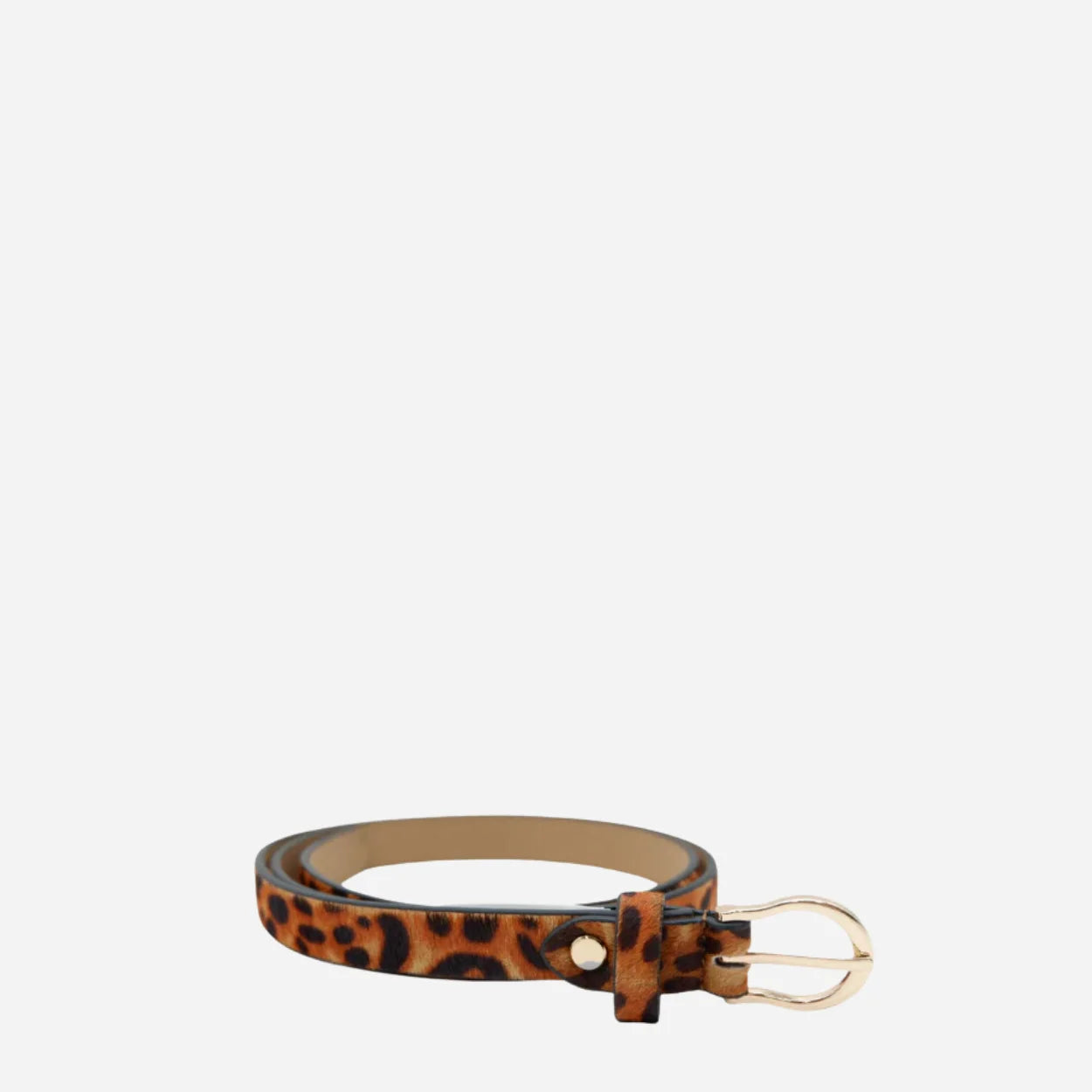 LISMORE - Rust Leopard Print Women's Genuine Leather Belt