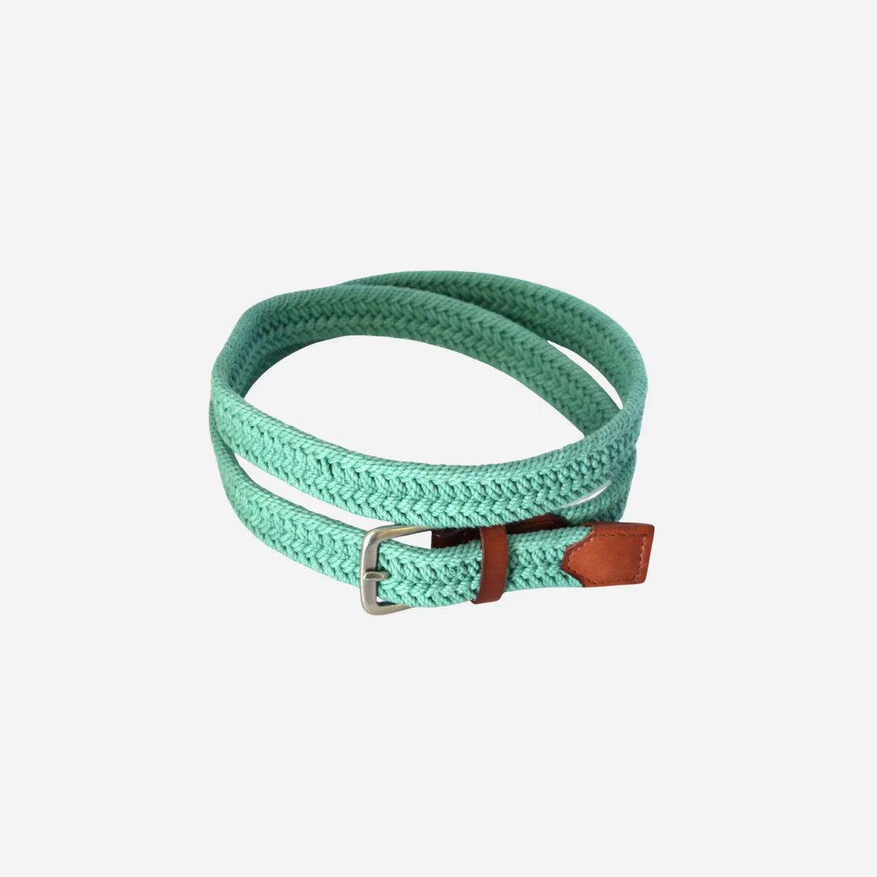 LOCK - Women  and Men Casual Green Cotton Webbing Belt - BeltNBags