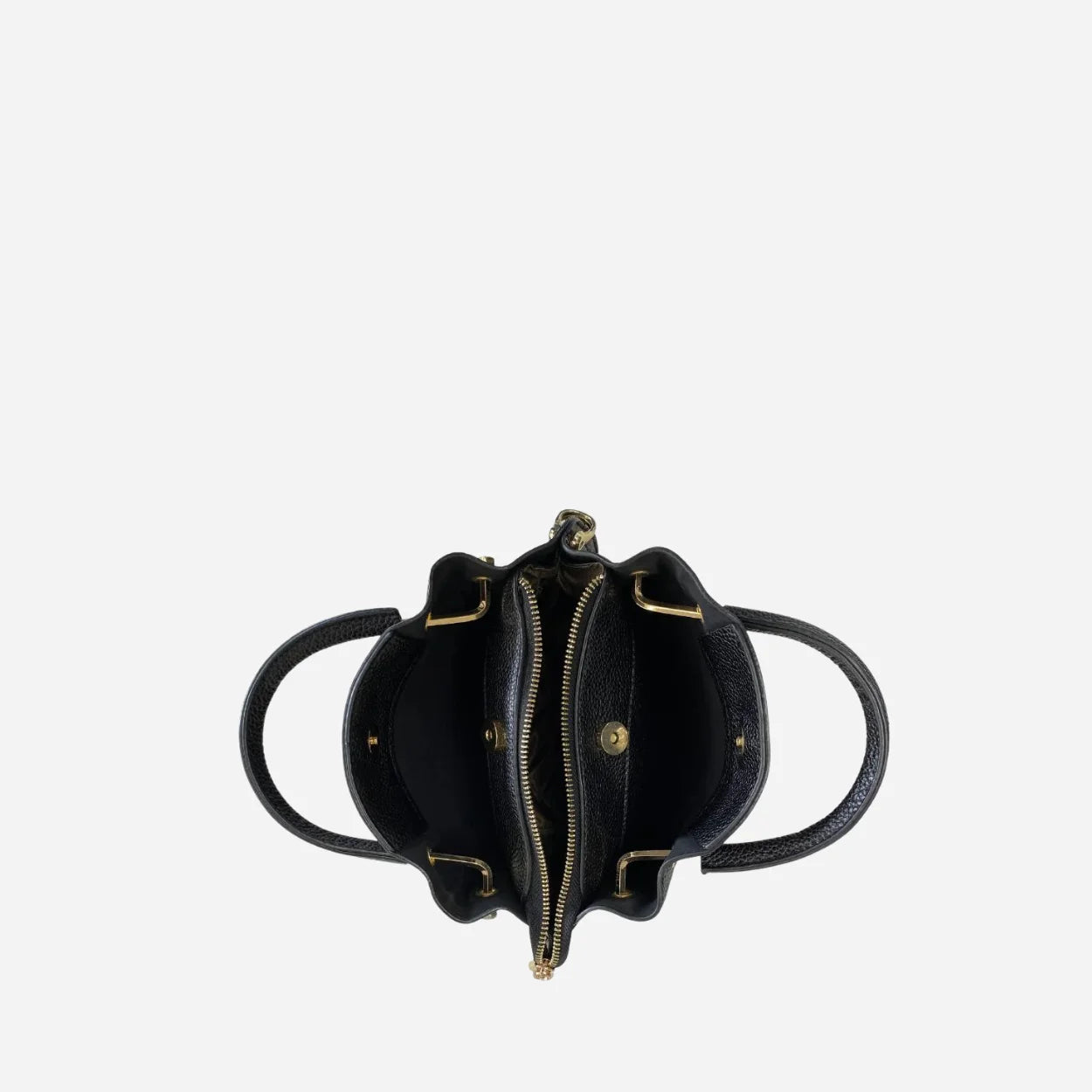 LUCY - Black Vegan Leather Handbag & Crossbody Bag