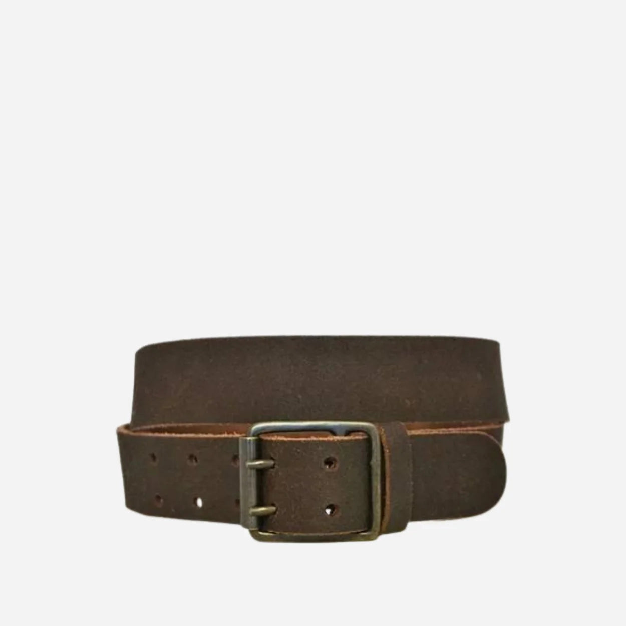 MARCELLO - Mens Brown Suede Leather Belt - BeltNBags