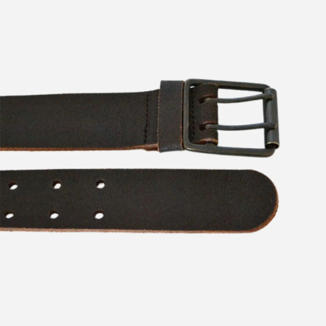 MARCELLO - Mens Brown Suede Leather Belt - BeltNBags