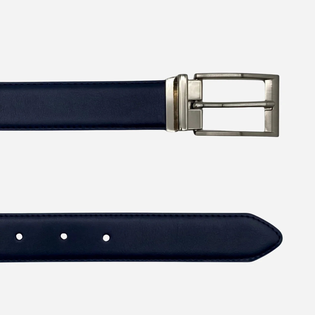 MASON - Men's Navy Genuine Leather Belt