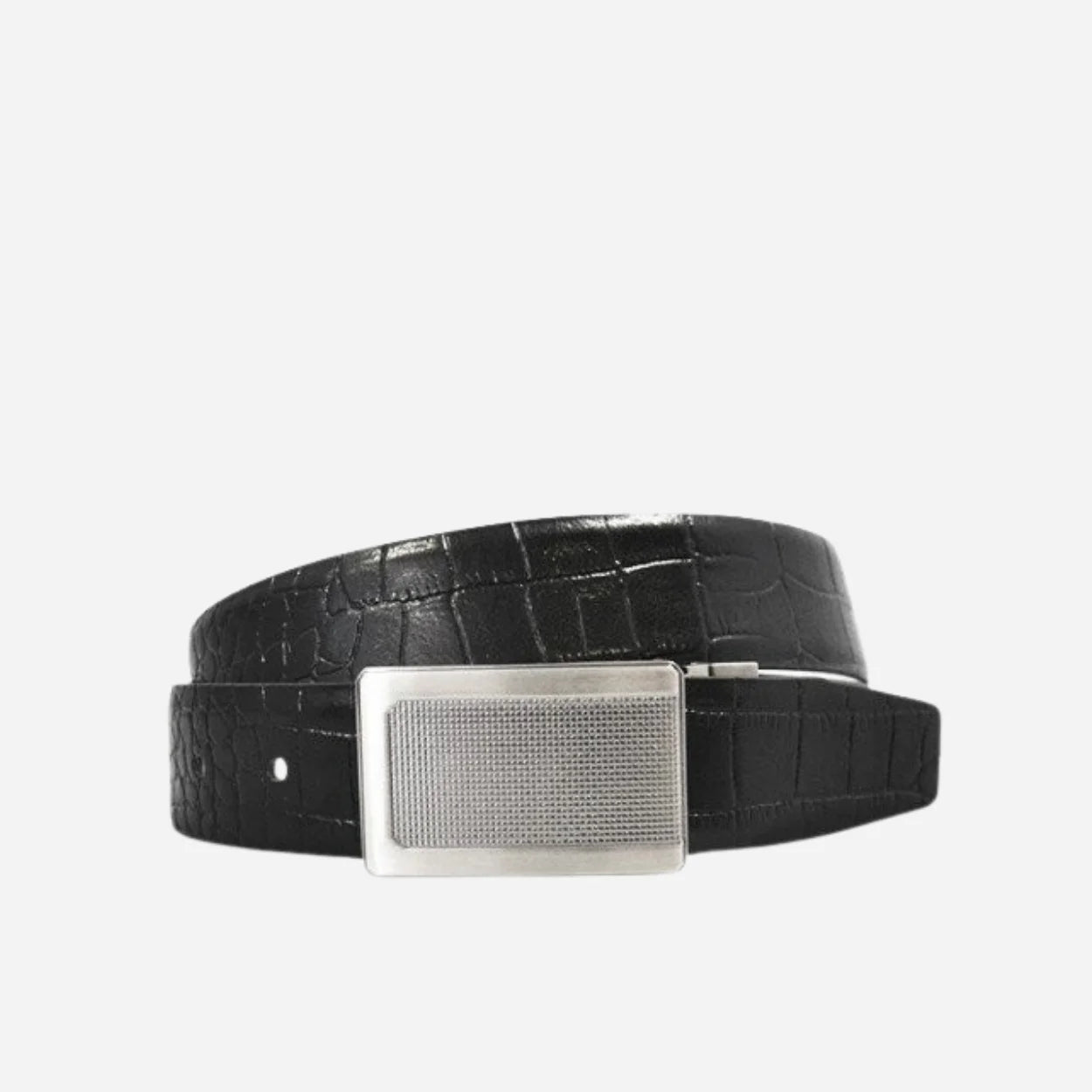 MAXWELL - Mens Black Genuine Leather Reversible Belt