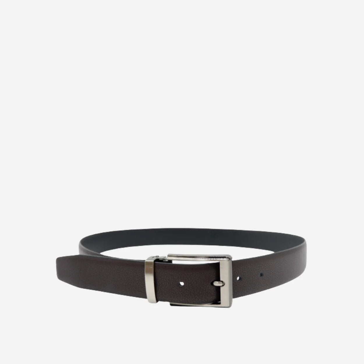MISSISSIPPI - Men's Black/Chocolate Reversible Genuine Leather Belt