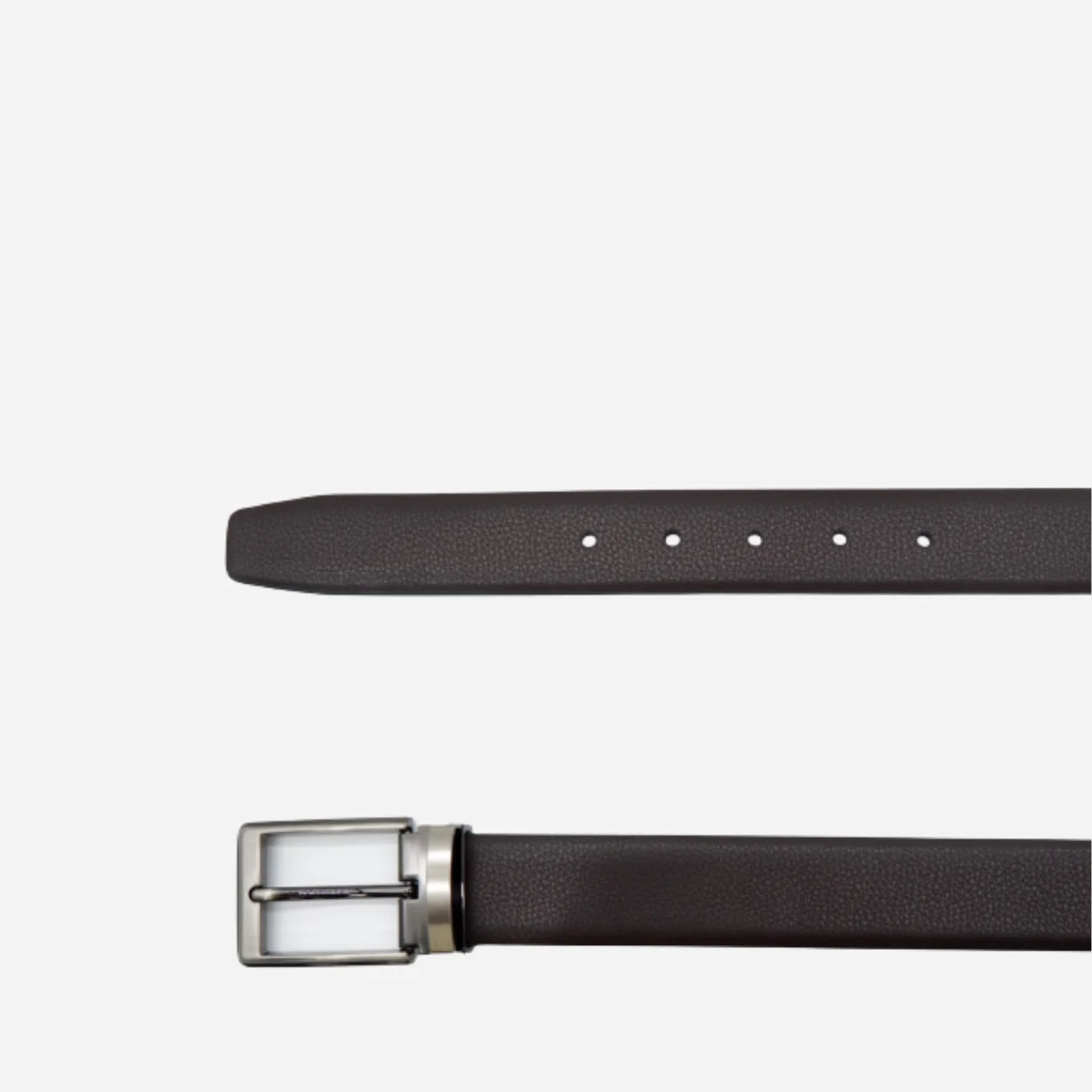 MISSISSIPPI - Men's Black/Chocolate Reversible Genuine Leather Belt