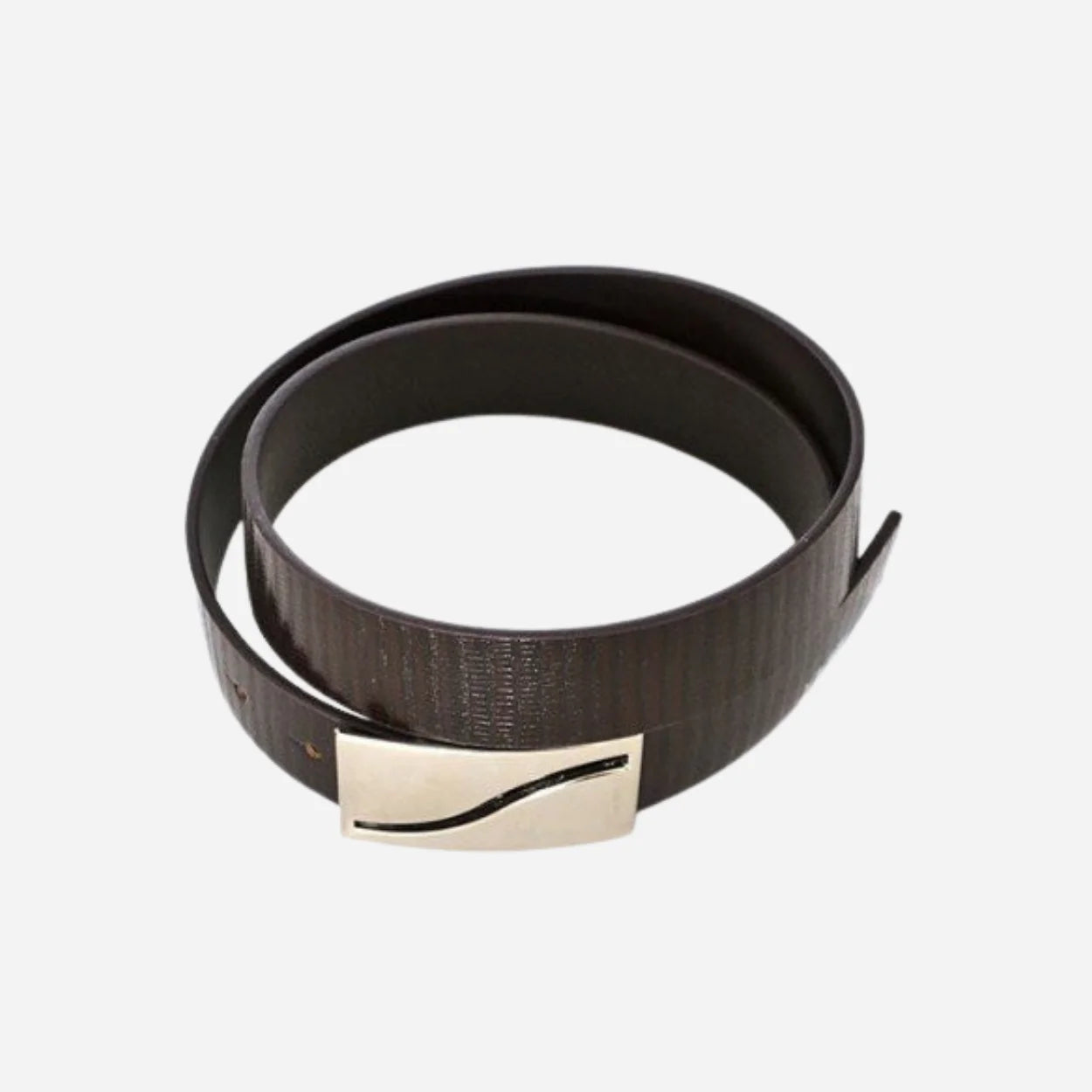 OAKLEY - Mens Brown Square End Leather Belt - BeltNBags