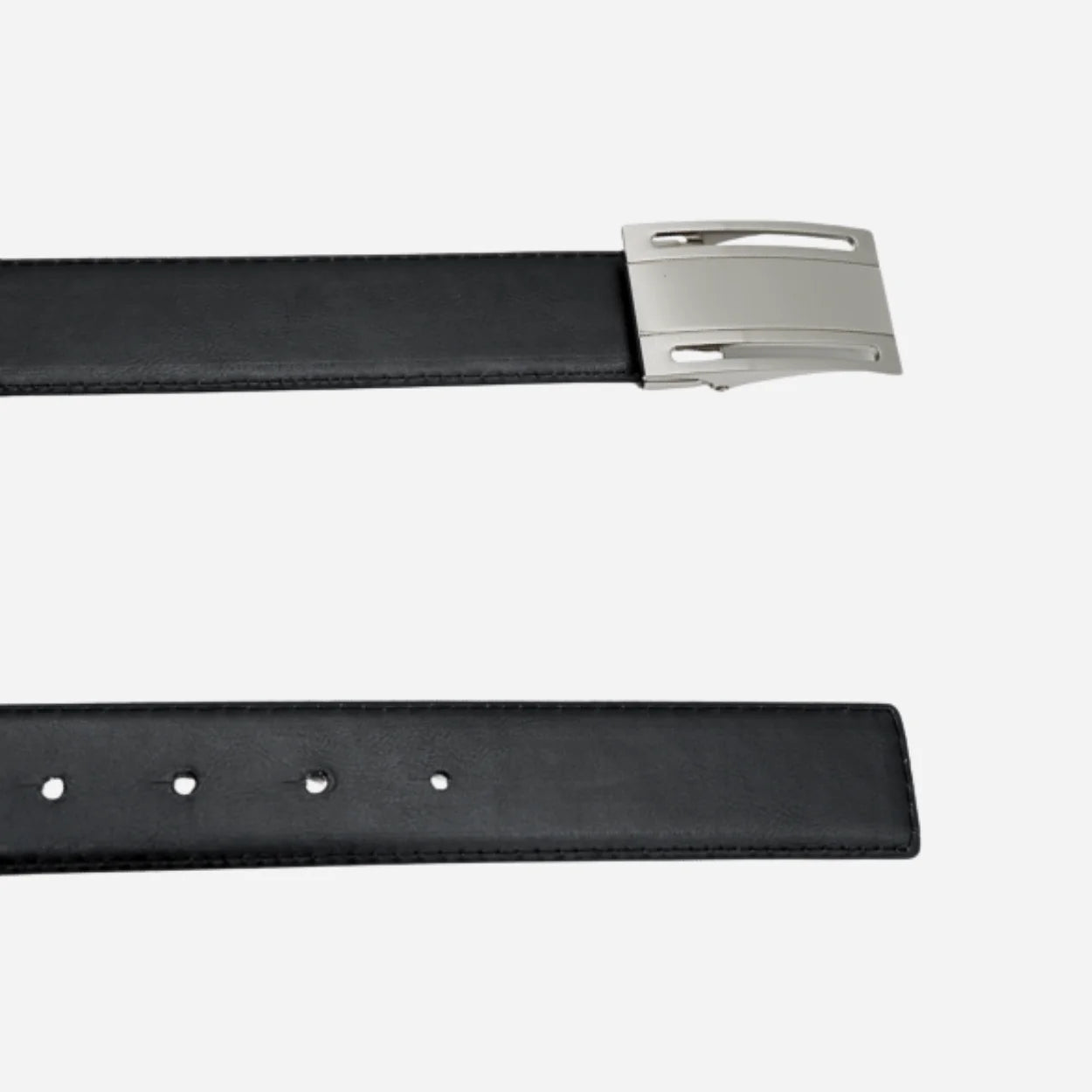 OLIVER - Mens Black Leather Dress Belt - BeltNBags