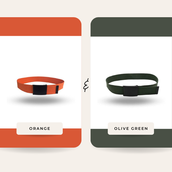 OTTO 2X1 - PLUS SIZES Cotton Nylon Webbing Belt with Black Buckle