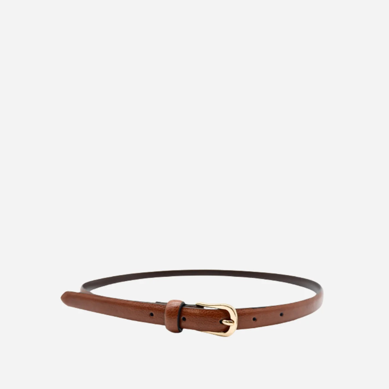 PIPER - Womens Tan Genuine Leather Skinny Belt - BeltNBags