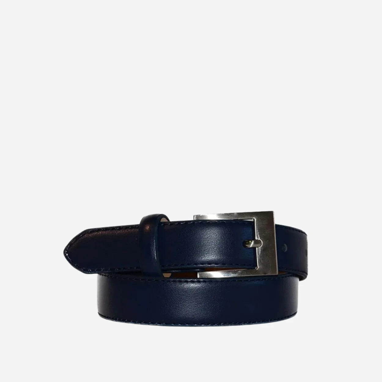 PRESTON - Navy Blue Genuine Leather Boys Belt
