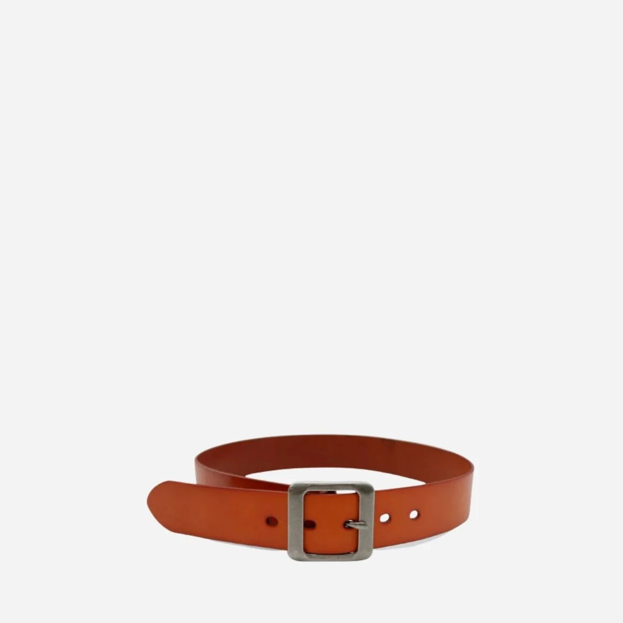 ROSEDALE - Women's Tan Genuine Leather Belt with Square Silver Buckle