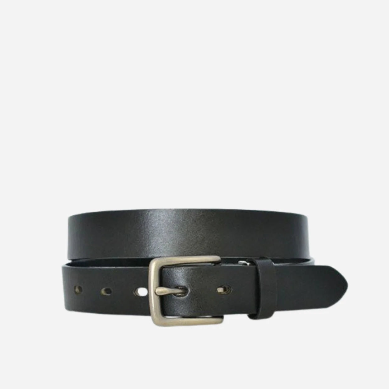 RUSSELL - Unisex Black Genuine Leather Belt