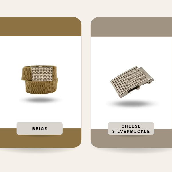 River Canvas Belt with Silver Buckle