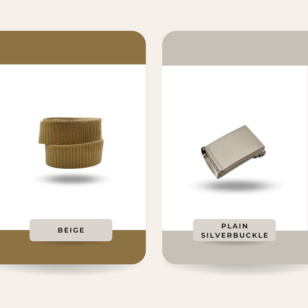 River Canvas Belt with Silver Buckle