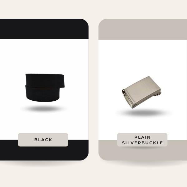 River Canvas Belt with Silver Buckle