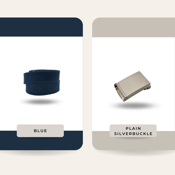 River Canvas Belt with Silver Buckle