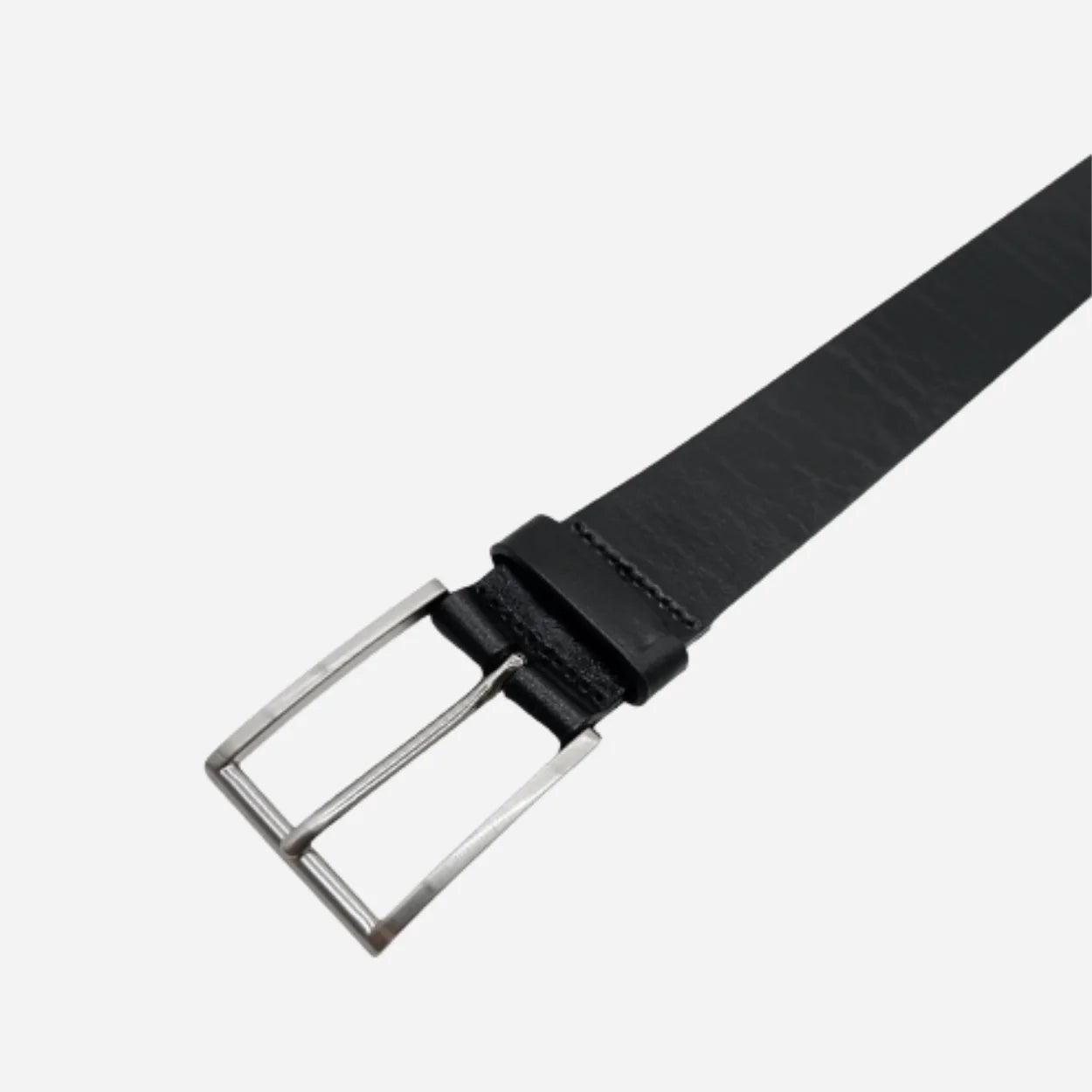 STAVROS - Mens Black Genuine Leather Dress Belt - BeltNBags