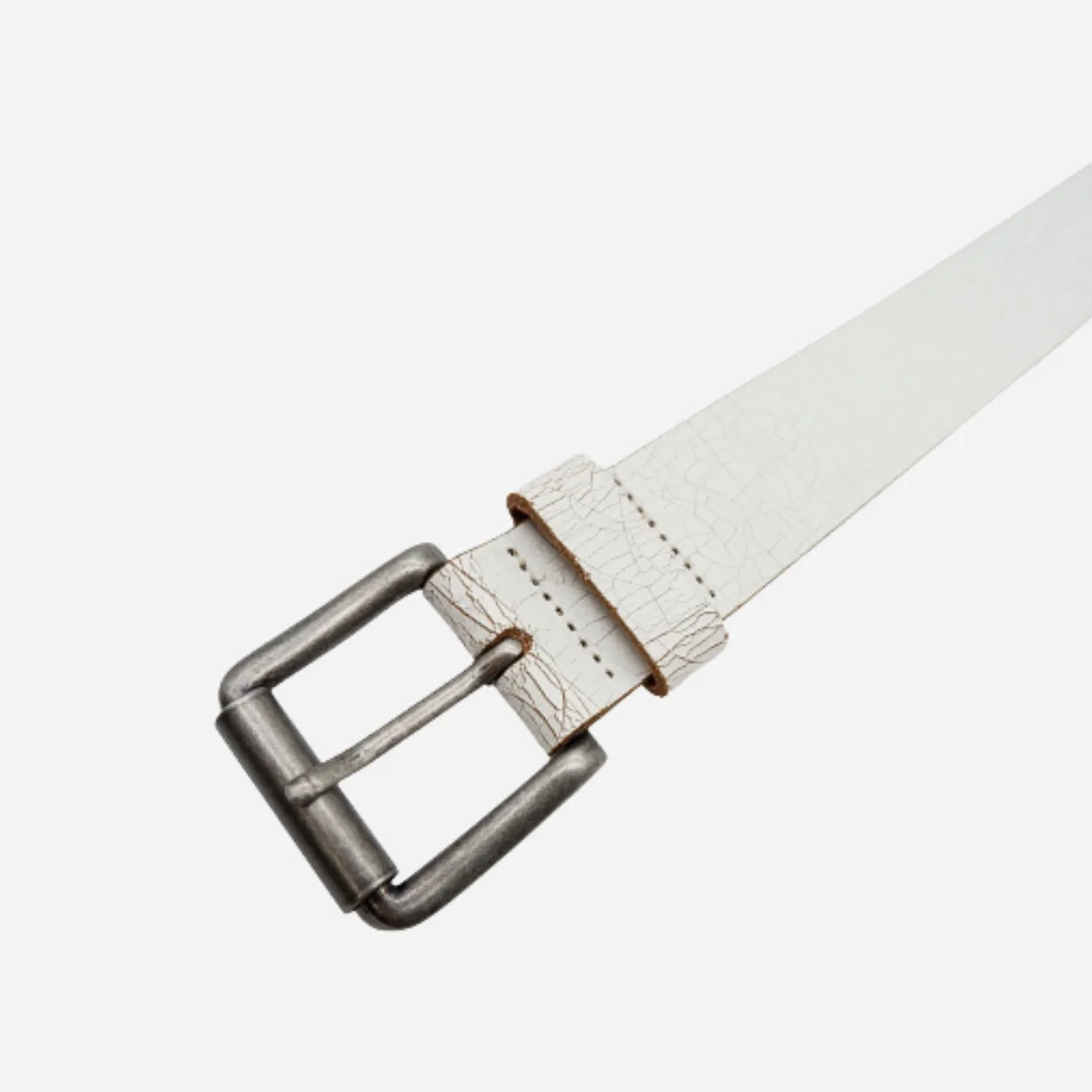STEVEN - Mens White Leather Belt - CLEARANCE - BeltNBags
