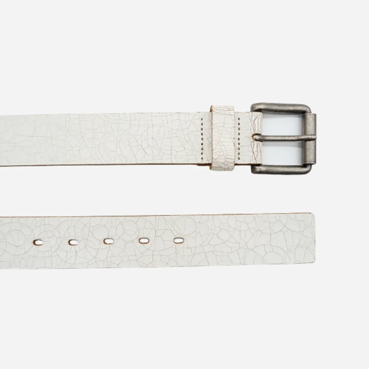 STEVEN - Mens White Leather Belt - CLEARANCE - BeltNBags