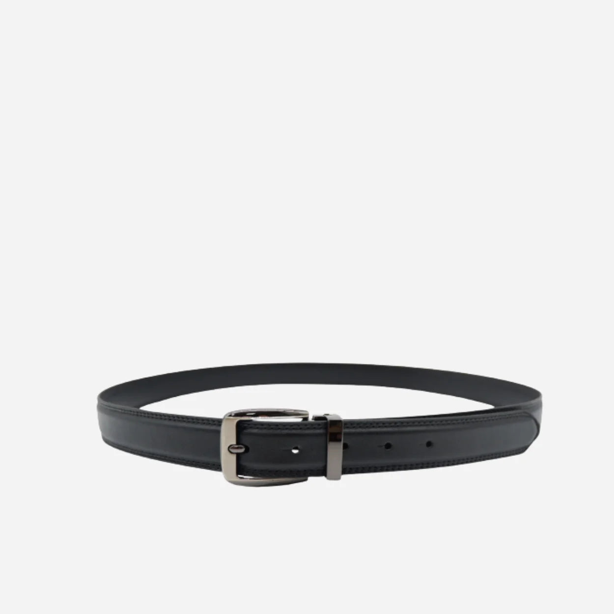 Santiago Men's Black Genuine Leather Belt