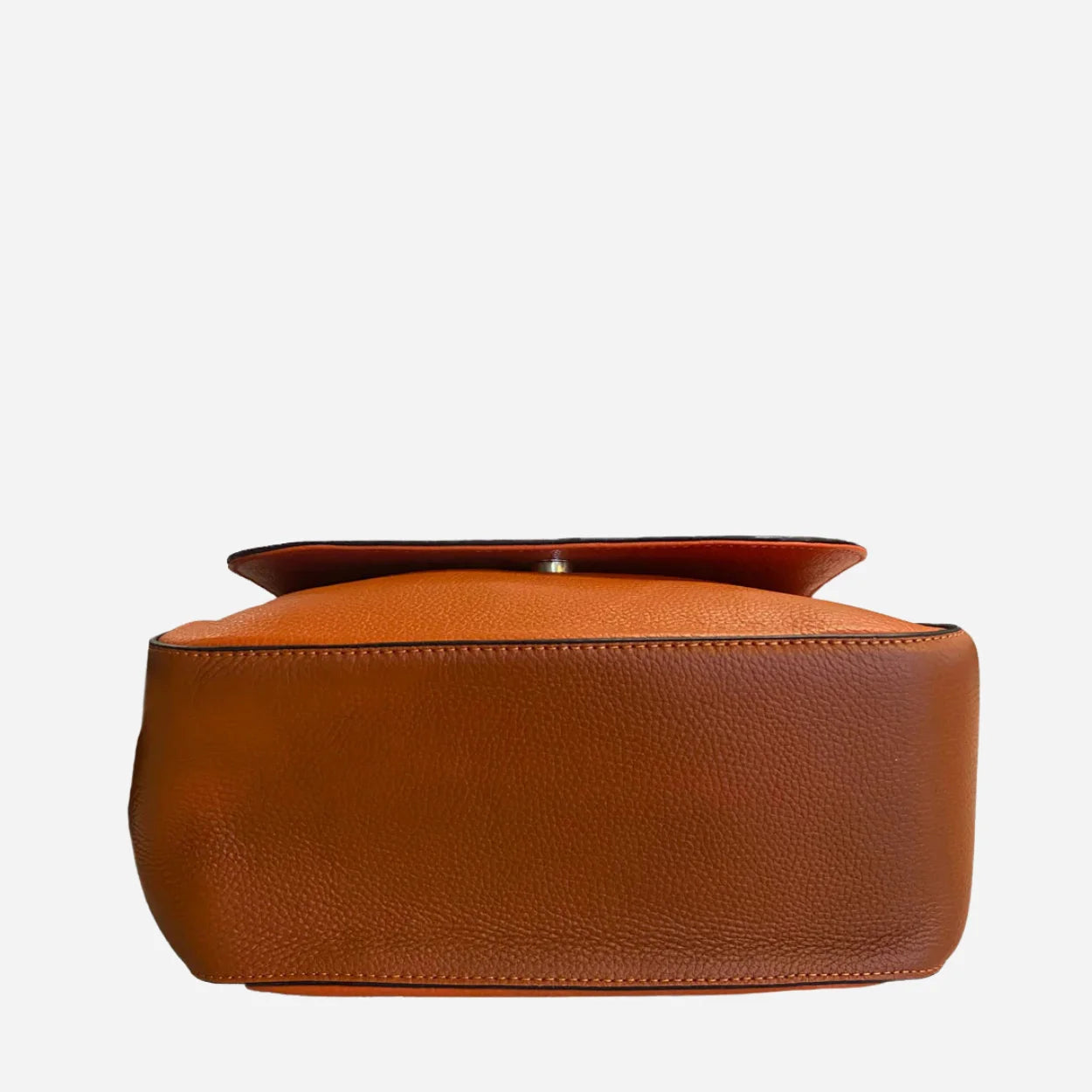 YAMBA - Ladies Embroidered Orange Leather Structured Crossbody Bag