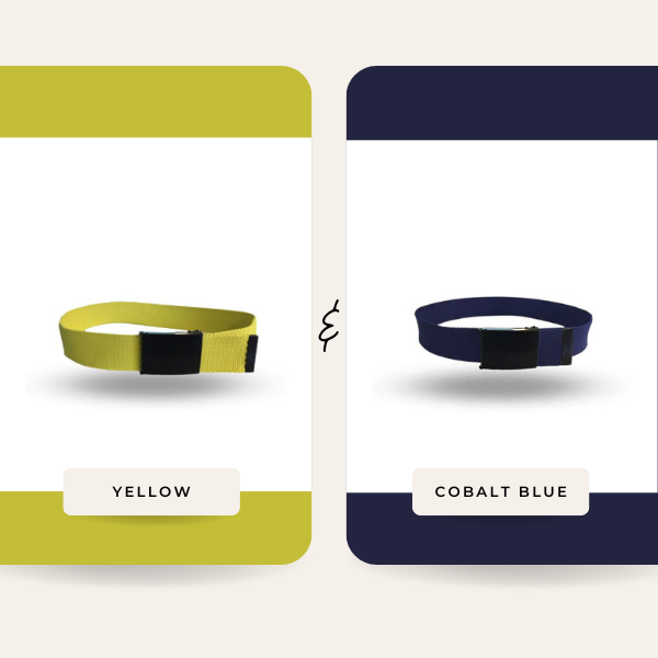 OTTO 2X1 - PLUS SIZES Cotton Nylon Webbing Belt with Black Buckle