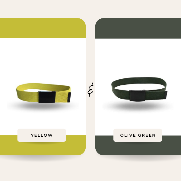 OTTO 2X1 - PLUS SIZES Cotton Nylon Webbing Belt with Black Buckle