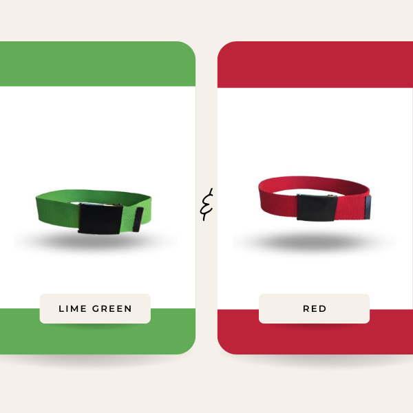 OTTO 2X1 - PLUS SIZES Cotton Nylon Webbing Belt with Black Buckle