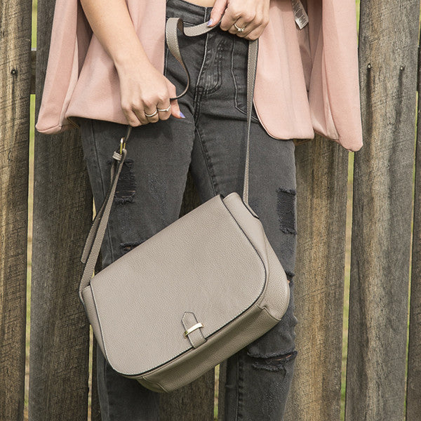 ALBERT PARK - Storm Pebbled Leather Saddle Bag  - Belt N Bags